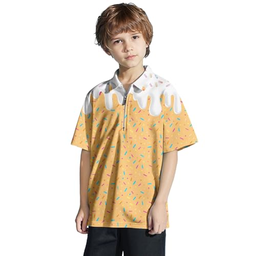 Chejarity Jungen Poloshirt Süßigkeiten Muster Kurzarm Reißverschluss Kragen T-Shirt Sommer Oberteil Cartoon Muster Freizeithemd Atmungsaktiv Kinderbekleidung Streetwear für Kinder Chejarity Jungen Poloshirt Süßigkeiten Muster Kurzarm Reißverschluss Kragen T-Shirt Sommer Oberteil Cartoon Muster Freizeithemd Atmungsaktiv Kinderbekleidung Streetwear für Kinder von Chejarity