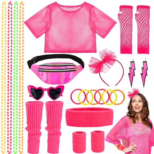 80er 90er Jahre Outfit Damen 80er Jahre Accessoires T-Shirt Gürteltasche Ohrring Halskette Zhandschuhe Brille Haarreif Stirnband Set Beinstulpen Armband Für Karneval Cosplay Party 80er Kleidung Damen 80er 90er Jahre Outfit Damen 80er Jahre Accessoires T-Shirt Gürteltasche Ohrring Halskette Zhandschuhe Brille Haarreif Stirnband Set Beinstulpen Armband Für Karneval Cosplay Party 80er Kleidung Damen von Cheloveer