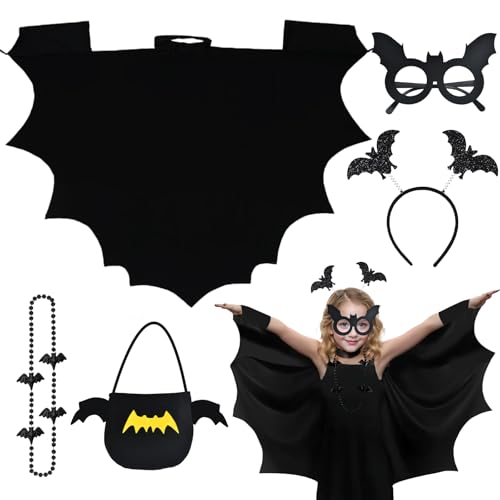 Cheloveer Fledermaus Kostüm Kinder, Halloween Kostüm Kinder Fledermaus 130Fledermaus Kostüm Fledermaus Haarreif Brille Halskette Bag, Halloween Fledermaus Kostüm Mädchen Junge Kostüm Fledermaus Kinder Cheloveer Fledermaus Kostüm Kinder, Halloween Kostüm Kinder Fledermaus 130Fledermaus Kostüm Fledermaus Haarreif Brille Halskette Bag, Halloween Fledermaus Kostüm Mädchen Junge Kostüm Fledermaus Kinder von Cheloveer