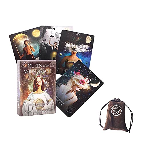 Queen of The Moon Orakel Tarot-Karten,Queen of The Moon Oracle Tarot Cards with Bag Family Game von ChenYiCard