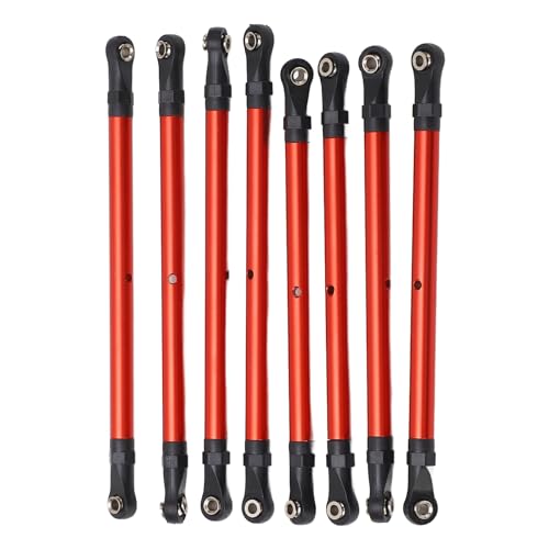 8pcs Aluminiumlegierung RC Link Stange Kit Upgrade -Teile für SCX10 313 mm 1/10 Radstand Chassis (Red) von ChengyuWei