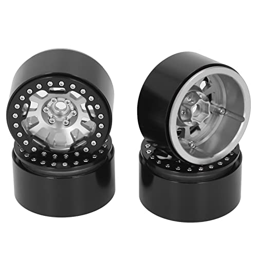 ChengyuWei 4 Pcs 2.2 Inch Aluminum Wheel Hubs for Defender, Stable Running, Strong Support, CNC Processed, Reasonable, Durably (Silver) von ChengyuWei