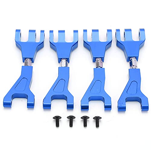 ChengyuWei 4pcs RC Aluminum Front/Rear Upper Swing Arms Suspension for XBE XTE 1/10 Truck Upgrade Parts, Installation, Durably and ‑ (Blue) von ChengyuWei