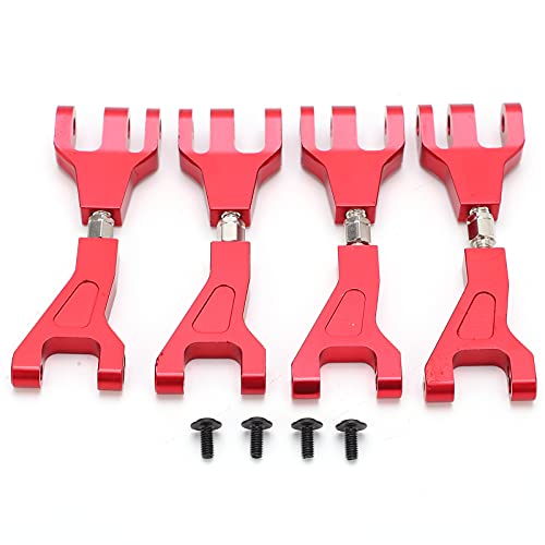 ChengyuWei 4pcs RC Aluminum Front/Rear Upper Swing Arms Suspension for XBE XTE 1/10 Truck Upgrade Parts, Installation, Durably and ‑ (Red) von ChengyuWei