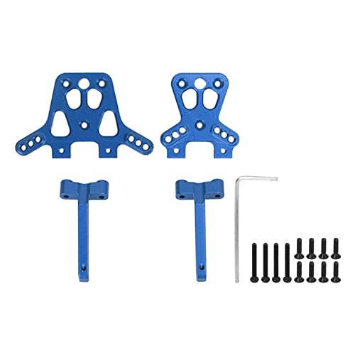ChengyuWei Aluminium Alloy Front Rear Shock Tower for 1/18 RC Car, Adjustable Angle, Easy Installation, Enhanced Stability, Perfect Upgrade Accessory (Blue) von ChengyuWei