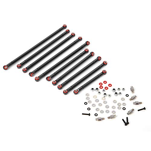 ChengyuWei Aluminium -Leichtmetallrad -Radstandsstab für RGT 136100 1/10 RC -Auto -Crawler, Upgrade -Zubehör, Leichtgewichtig, mehrere verfügbare Farben, verbessert die Leistung (Black ECX224000BL) von ChengyuWei