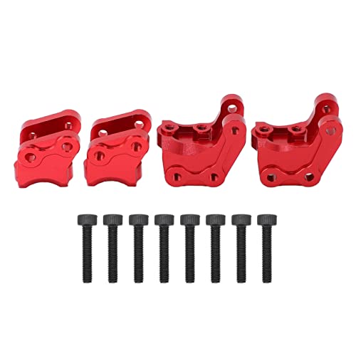 ChengyuWei Aluminum Alloy Front Rear Link Rod Mount Counterweight for Axial RBX10 1/10 RC Car Upgrade Part, Lightweight and Durable, Replaces Plastic Parts, Enhances Performance, (Red) von ChengyuWei