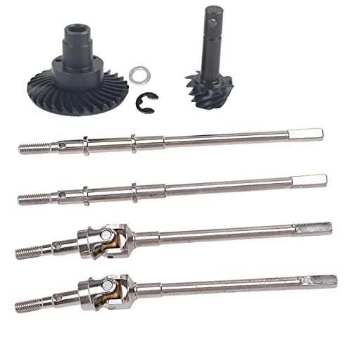 ChengyuWei Upgrade Front Rear Drive Shaft Gear Set for Axial SCX10 II 90046 90047 1/10 RC Car, Precision CNC Iron Steel Material, Easy Install, Reduces Virtual Position, Durable Performance ChengyuWei Upgrade Front Rear Drive Shaft Gear Set for Axial SCX10 II 90046 90047 1/10 RC Car, Precision CNC Iron Steel Material, Easy Install, Reduces Virtual Position, Durable Performance von ChengyuWei