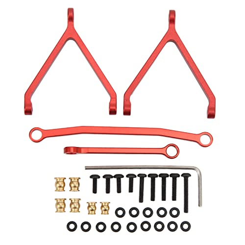 ChengyuWei Upgrade Your RC Experience: Aluminum Alloy Steering Tie Rods and Chassis Links for FMS FCX24 1/24 Crawler, Easy Install, Anti Deformation, Smooth Steering (Red) von ChengyuWei