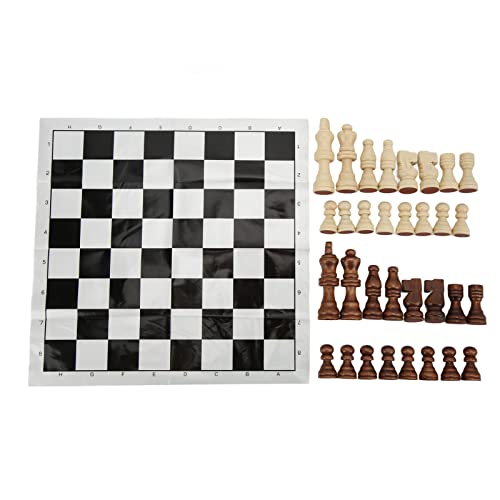 Klassisches Schachbrettspiel, tragbares Schach-Dame-Set, Turnierschachspiel, Reisebrettspiele für Erwachsene, zusammenklappbare, aufrollbare Schachspielsets, langlebig von ChengyuWei