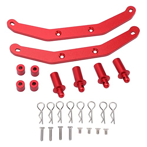 Metal Front Rear Shell Columns for Traxxas Slash 4x4 1/10 RC Car, Adjustable Height, Easy Installation, High Stability Aluminum Alloy Material (Red) von ChengyuWei