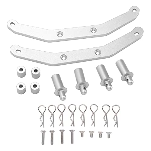 Metal Front Rear Shell Columns for Traxxas Slash 4x4 1/10 RC Car, Adjustable Height, Easy Installation, High Stability Aluminum Alloy Material (Silver) von ChengyuWei