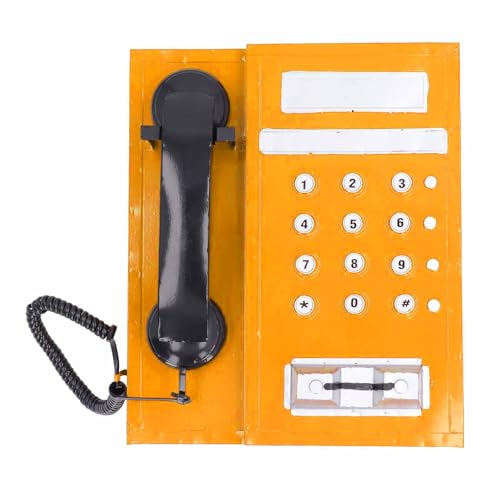 Retro -Telefonmodell, Vintage -Telefonmodell, Simulation Old Fashioned Telefon mit Premium -Eisenweiterung, dekorative Rollenspiel -Requisite für Wohnkultur, Café, Hotel, 25x13x30 (Yellow) von ChengyuWei