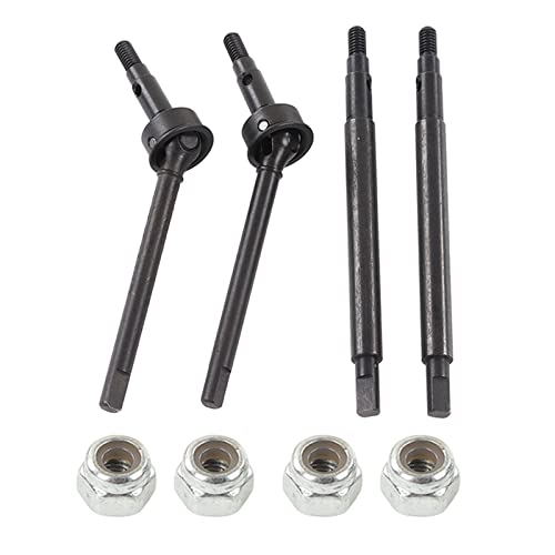 Vorder- und hintere Antriebswellen Austausch für Traxxas 1/18 RC -Auto, Stahlmaterial, einfache Installation, verbesserte Antriebskraft und stabile Struktur, Verschleiß, (Black) von ChengyuWei