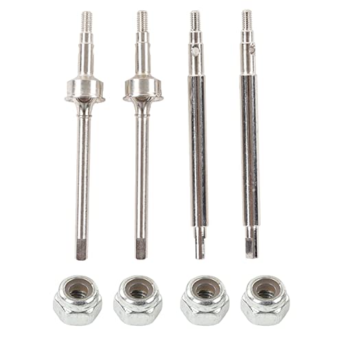Vorder- und hintere Antriebswellen Austausch für Traxxas 1/18 RC -Auto, Stahlmaterial, einfache Installation, verbesserte Antriebskraft und stabile Struktur, Verschleiß, (Silver) von ChengyuWei