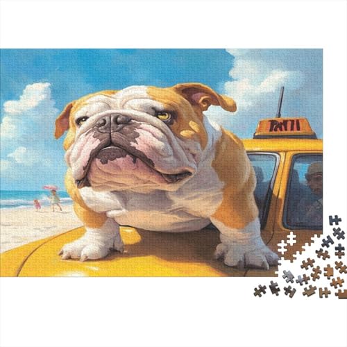 1000 Stück Holzstück Herausforderung Spielzeug|Bulldog Geschenke Für Erwachsene Unmögliches Puzzle Familienspaß Erwachsene Fesselnd 1000pcs (75x50cm) von ChengzeTCo