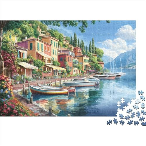 1000 Stück Holzstück Herausforderung Spielzeug|Comer See Familienspaß Unmögliches Puzzle Familienspaß Puzzle Für Erwachsene 1000pcs (75x50cm) von ChengzeTCo