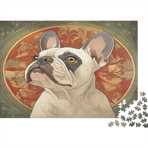 1000 Stück Holzstück Herausforderung Spielzeug|FRANZÖSISCHER Bulldog Familienspaß Unmögliches Puzzle Familienspaß Puzzle Für Erwachsene 1000pcs (75x50cm) von ChengzeTCo