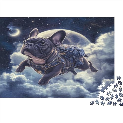 1000 Stück Holzstück Herausforderung Spielzeug|FRANZÖSISCHER Bulldog Familienspaß Unmögliches Puzzle Freundliche Unikate Erwachsene Fesselnd 1000pcs (75x50cm) von ChengzeTCo