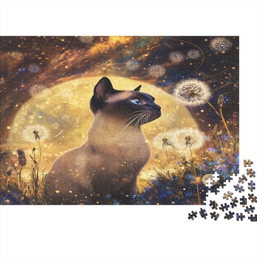 1000 Stück Holzstück Herausforderung Spielzeug|Siamkätzchen Enthusiasten Unmögliches Puzzle Freundliche Unikate Puzzle Für Erwachsene 1000pcs (75x50cm) von ChengzeTCo