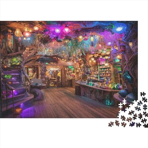 ChengzeTCo Verzauberte Bibliothek 1000 Teile Modernes Jigsaw Puzzle, Fantasie, Experten-Level, 14-99 Jahre, 1 Stück, Karton, Rechteckig, 75x50cm, Tabletop, Puzzle, 1 Set, 1000 Teile, 1 Box ChengzeTCo Verzauberte Bibliothek 1000 Teile Modernes Jigsaw Puzzle, Fantasie, Experten-Level, 14-99 Jahre, 1 Stück, Karton, Rechteckig, 75x50cm, Tabletop, Puzzle, 1 Set, 1000 Teile, 1 Box von ChengzeTCo