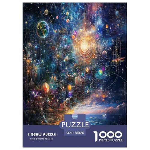 Cosmic Galaxien Puzzle 1000 Teile Schwer Puzzle Spielzeug Lernspiel Impossible Herausforderung Spielzeug Für Erwachsene Kinder 38x26cm/1000pcs von ChengzeTCo