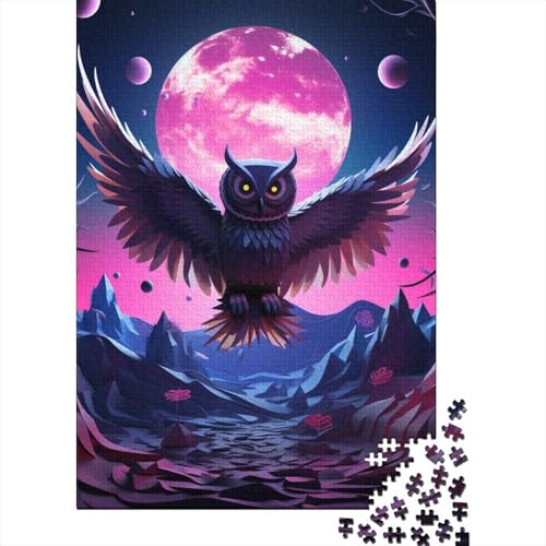 Cute Eule Puzzles 1000 Teile Schwer Puzzle Spielzeug Lernspiel Impossible Herausforderung Spielzeug Für Erwachsene Kinder 1000pcs (75x50cm) von ChengzeTCo