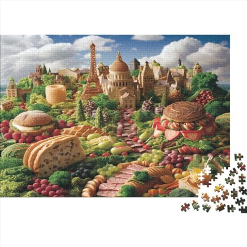 Delicious Desserts Puzzle Farbenfrohes 1000 Teile Impossible Puzzle Herausforderndes Puzzle Lustiges Kunstpuzzle Puzzle-Geschenk Für Die Ganze Familie 1000pcs (75x50cm) von ChengzeTCo