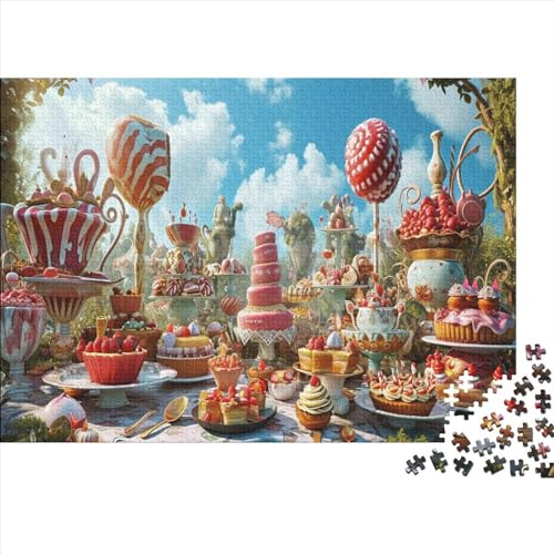 Delicious Desserts Puzzle Farbenfrohes 1000 Teile Impossible Puzzle Schwieriges Puzzle Rahmen Puzzle Geschicklichkeitsspiel Für Die Ganze Familie 1000pcs (75x50cm) von ChengzeTCo