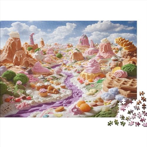 Delicious Desserts Puzzle Farbenfrohes 1000 Teile Impossible Puzzle Schwieriges Puzzle Rahmen Puzzle Lernspiel Geschenk Erwachsene-Puzzle 1000pcs (75x50cm) von ChengzeTCo