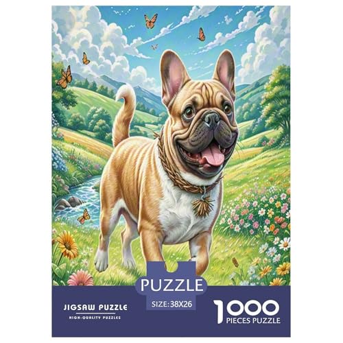 Der Cairn Terrier Puzzle 1000 Teile Schwer Puzzle Spielzeug Lernspiel Impossible Herausforderungsspielzeug Für Erwachsene Kinder 38x26cm/1000pcs von ChengzeTCo