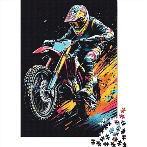 Dirt Bike Puzzle 1000 Teile Schwer Puzzle Spielzeug Lernspiel Impossible Herausforderungsspielzeug Für Erwachsene Und Kinder Ab 12 Jahren 1000pcs (75x50cm) von ChengzeTCo
