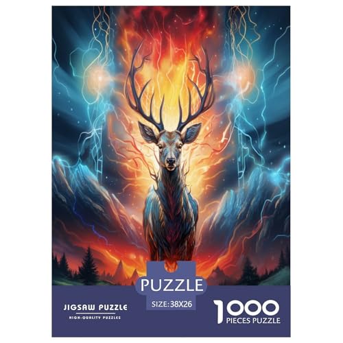 Elk Puzzles 1000 Teile Schwer Puzzle Spielzeug Lernspiel Impossible Herausforderung Spielzeug Für Erwachsene Und Kinder in Bewährter 38x26cm/1000pcs von ChengzeTCo