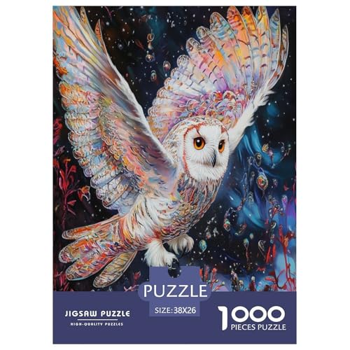 Eule Puzzle 1000 Teile Schwer Puzzle Spielzeug Lernspiel Impossible Herausforderung Spielzeug Für Erwachsene Und Kinder in Bewährter 38x26cm/1000pcs von ChengzeTCo