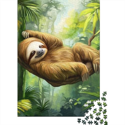 Faultier Puzzles 1000 Teile Schwer Puzzle Spielzeug Pädagogisches Spiel Impossible Herausforderung Spielzeug Für Erwachsene Und Kinder Ab 14 Jahren 1000pcs (75x50cm) von ChengzeTCo