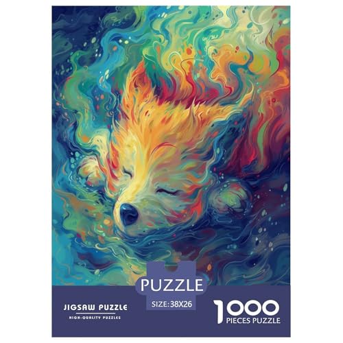 Fox Puzzles 1000-teilige Schwer Puzzle Spielzeug Lernspiel Impossible Herausforderungsspielzeug Für Erwachsene Kinder 38x26cm/1000pcs von ChengzeTCo