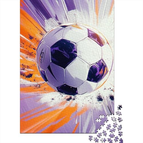 Fußball Puzzle 1000 Teile Schwer Puzzle Spielzeug Pädagogisches Spiel Impossible Herausforderungsspielzeug Für Erwachsene Und Kinder in Bewährter 1000pcs (75x50cm) von ChengzeTCo