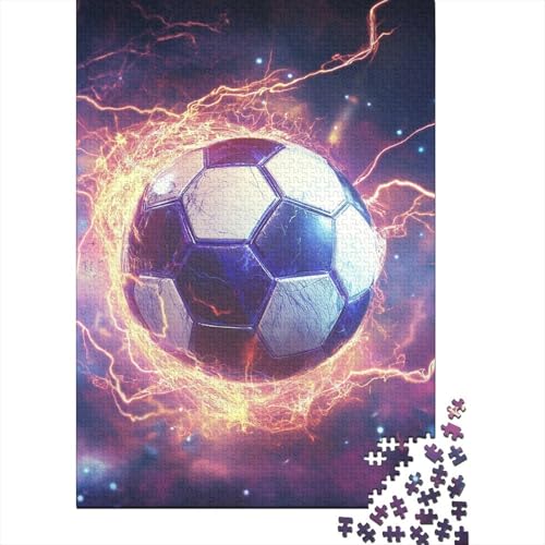 Fußball Puzzles 1000 Teile Schwer Puzzle Spielzeug Lernspiel Impossible Herausforderungsspielzeug Für Erwachsene Kinder 1000pcs (75x50cm) von ChengzeTCo