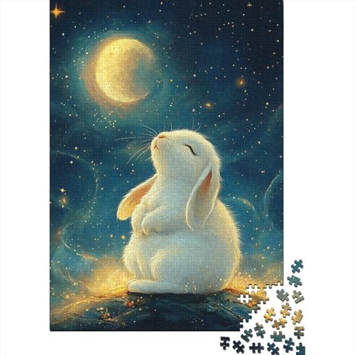 Hase Puzzle 1000 Teile Schwer Puzzle Spielzeug Pädagogisches Spiel Impossible Herausforderungsspielzeug Für Erwachsene Kinder 1000pcs (75x50cm) von ChengzeTCo