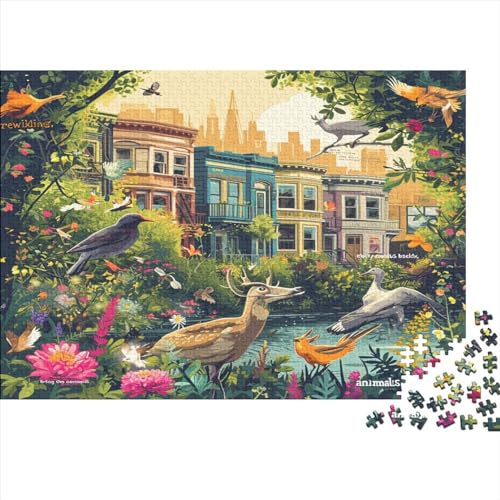 Haustier-Party Puzzle Farbenfrohes 300 Teile Impossible Puzzle Herausforderndes Puzzle Rahmen Puzzle Puzzle-Geschenk Hund Für Die Ganze Familie 300pcs (40x28cm) von ChengzeTCo