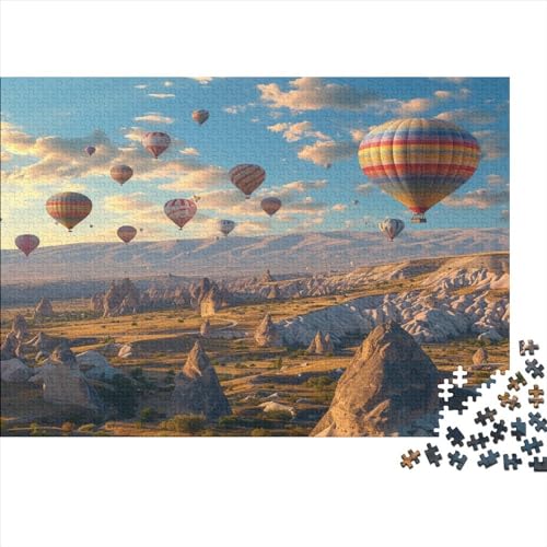 Heißluftballon Puzzle Farbenfrohes 300 Teile Impossible Puzzle Herausforderung Puzzle Lustiges Kunstpuzzle Puzzle-Geschenk fantastisch Erwachsene-Puzzle von ChengzeTCo