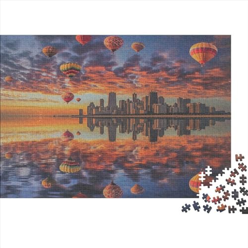 Heißluftballon Puzzle Farbenfrohes 500 Teile Impossible Puzzle Schwieriges Puzzle Rahmen Puzzle Lernspiel Geschenk fantastisch Für Die Ganze Familie von ChengzeTCo