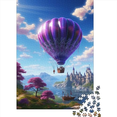 Heißluftballon Puzzles 1000 Teile Schwer Puzzle Spielzeug Pädagogisches Spiel Impossible Herausforderung Spielzeug Für Erwachsene Kinder 1000pcs (75x50cm) von ChengzeTCo