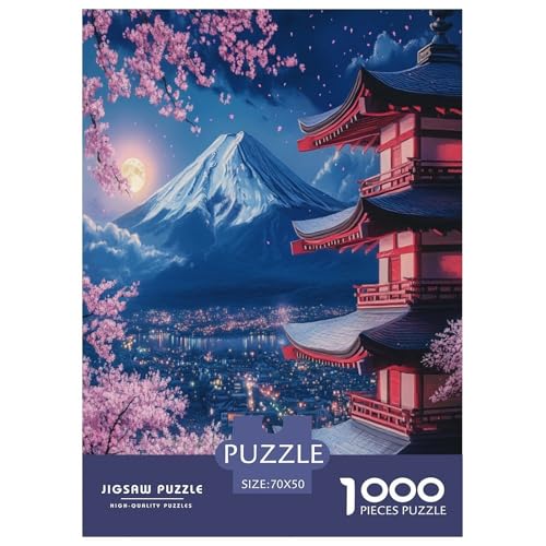 Kirschblüte Puzzles 1000 Teile Schwer Puzzle Spielzeug Lernspiel Impossible Herausforderungsspielzeug Für Erwachsene Und Kinder in Bewährter 70x50cm/1000pcs von ChengzeTCo
