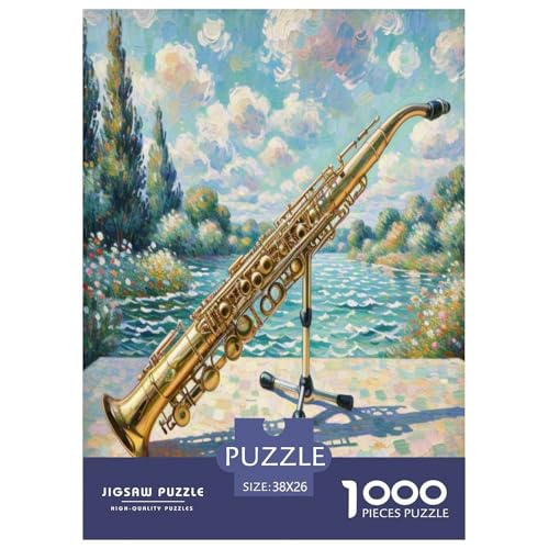 Klarinette Puzzle 1000 Teile Schwer Puzzle Spielzeug Pädagogisches Spiel Impossible Herausforderungsspielzeug Für Erwachsene Und Kinder in Bewährter 38x26cm/1000pcs von ChengzeTCo