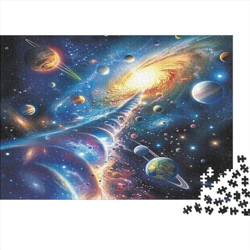 Kosmische Planeten 1000 Teile Puzzle Für Erwachsene, Hochwertige Recycelbare MateriAußerirdische Und Druck Puzzlespiel, Familienspiel, Geschenk Für Liebhaber Oder Freunde Puzzel 1000pcs (75x50cm) von ChengzeTCo