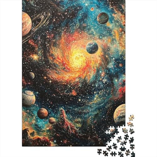 Kosmisches Weltall Puzzle 1000-teilige Schwer Puzzle Spielzeug Lernspiel Impossible Herausforderungsspielzeug Für Erwachsene Und Kinder Ab 12 Jahren 1000pcs (75x50cm) von ChengzeTCo