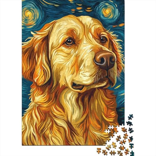 Labrador Retriever Puzzle 1000 Teile Schwer Puzzle Spielzeug Lernspiel Impossible Herausforderungsspielzeug Für Erwachsene Kinder 1000pcs (75x50cm) von ChengzeTCo