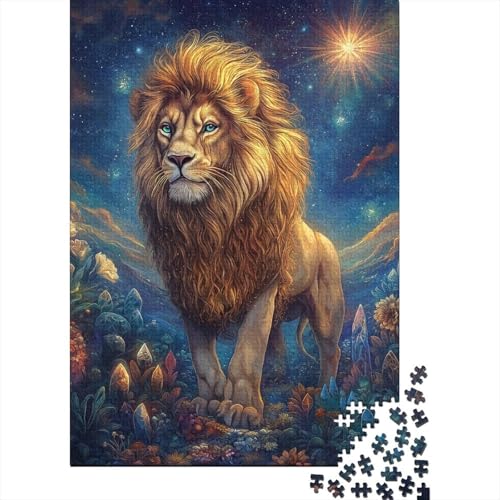 Löwe Puzzles 1000 Teile Schwer Puzzle Spielzeug Lernspiel Impossible Herausforderung Spielzeug Für Erwachsene Und Kinder Ab 12 Jahren 1000pcs (75x50cm) von ChengzeTCo