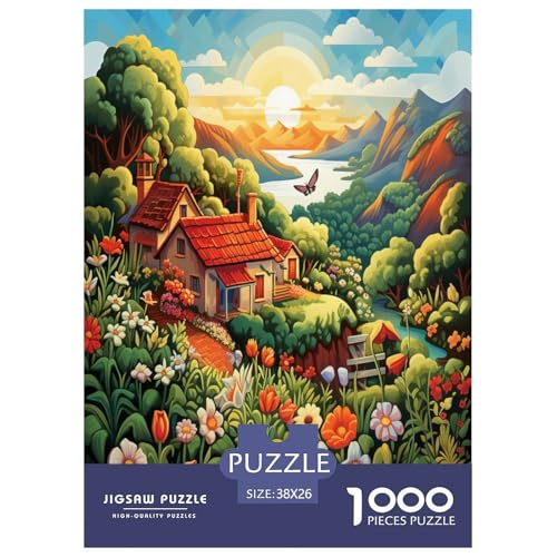 Mountain Village Ferienhaus Puzzle 1000 Teile Schwer Puzzle Spielzeug Lernspiel Impossible Herausforderung Spielzeug Für Erwachsene Und Kinder in Bewährter 38x26cm/1000pcs Mountain Village Ferienhaus Puzzle 1000 Teile Schwer Puzzle Spielzeug Lernspiel Impossible Herausforderung Spielzeug Für Erwachsene Und Kinder in Bewährter 38x26cm/1000pcs von ChengzeTCo
